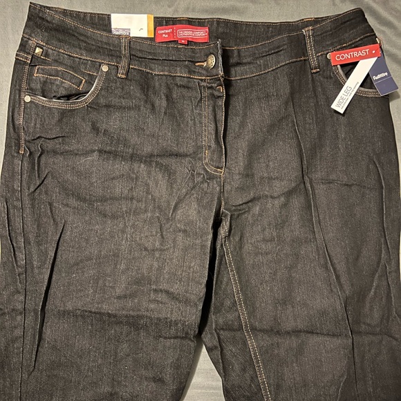 Wide leg dark denim jeans - Picture 1 of 3